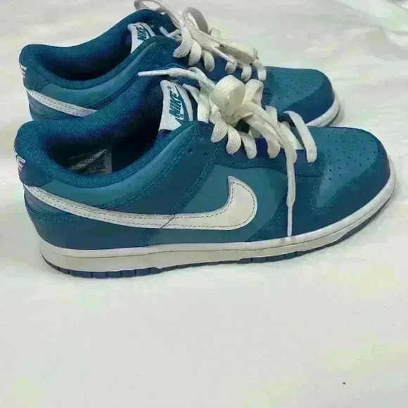 Nike Dunk Low Dark Marina Blue White Sneakers Shoes size 7Y - Picture 7 of 7